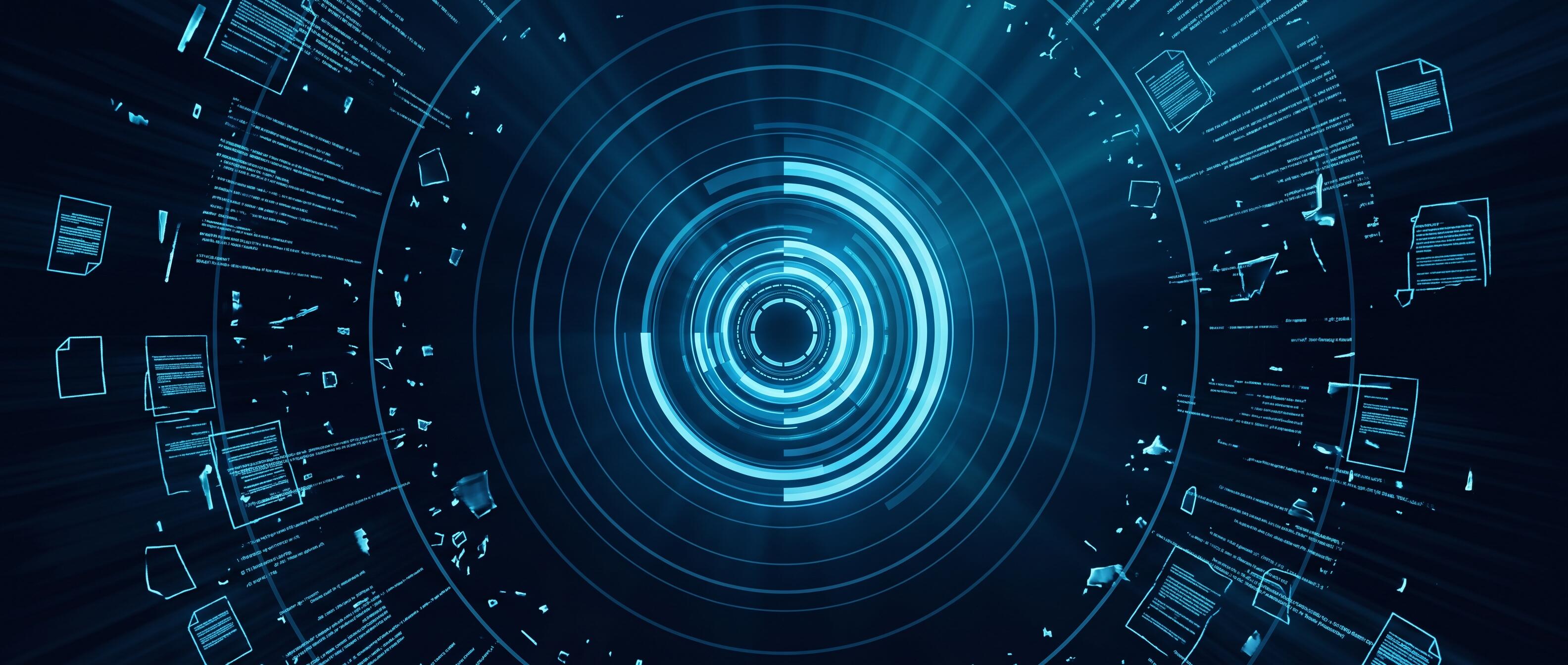 Context engineering for large language models — information converging into a structured core